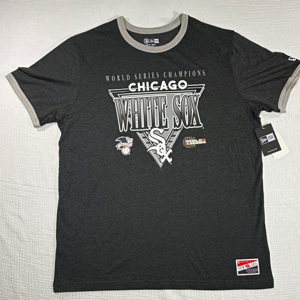 New Era Chicago White Sox World Series Champions Ringer Shirt Gray Men’s XL